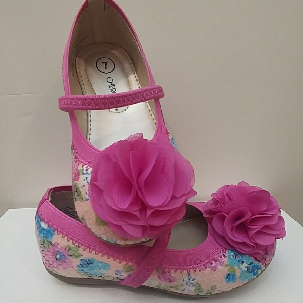 Cherokee sequin flower shoes